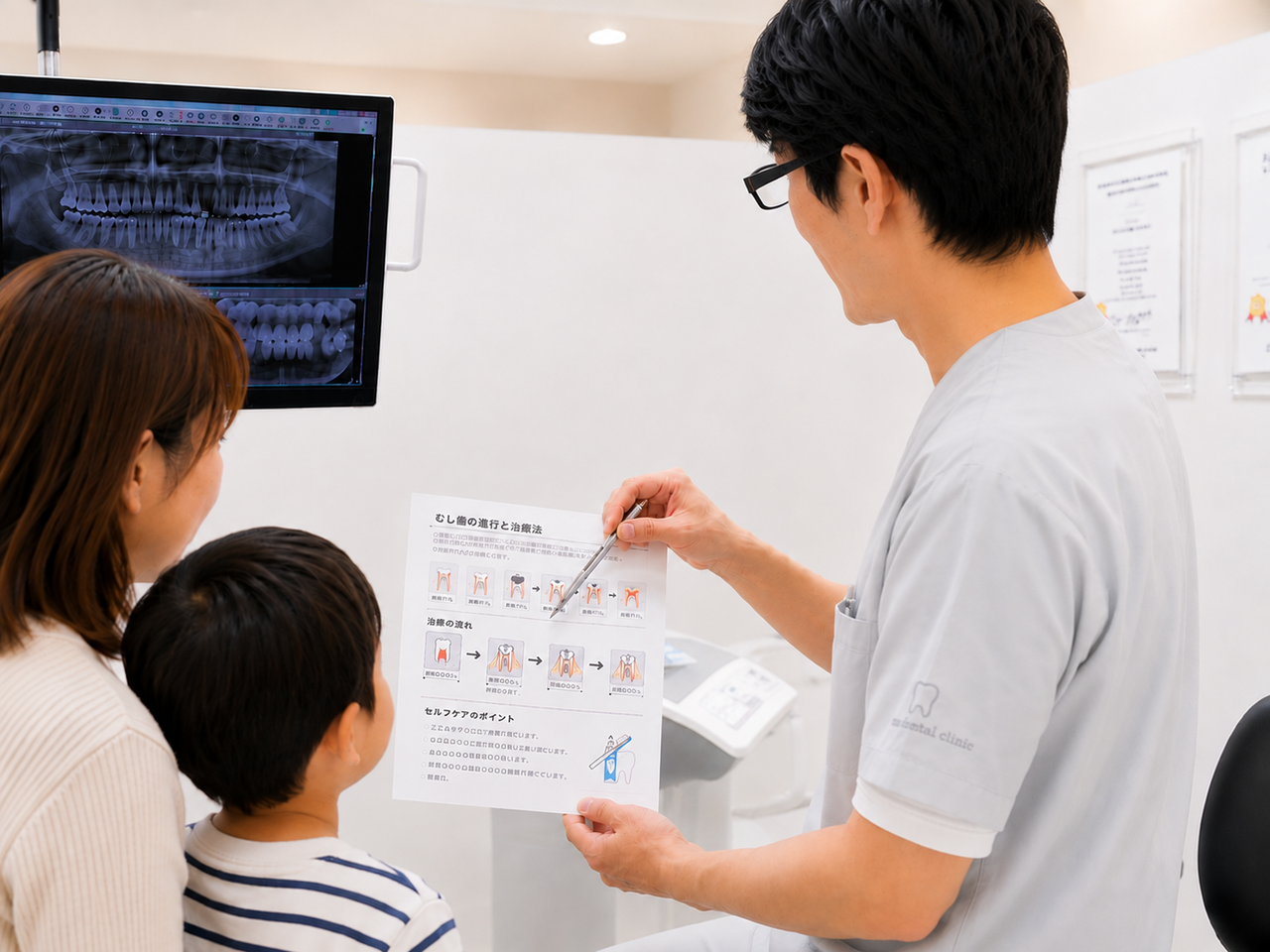 歯を磨く小児